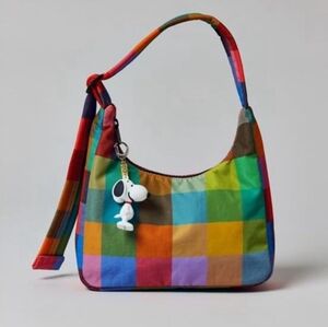 NWT BAGGU UO Exclusive Mini Nylon Shoulder Bag Madras